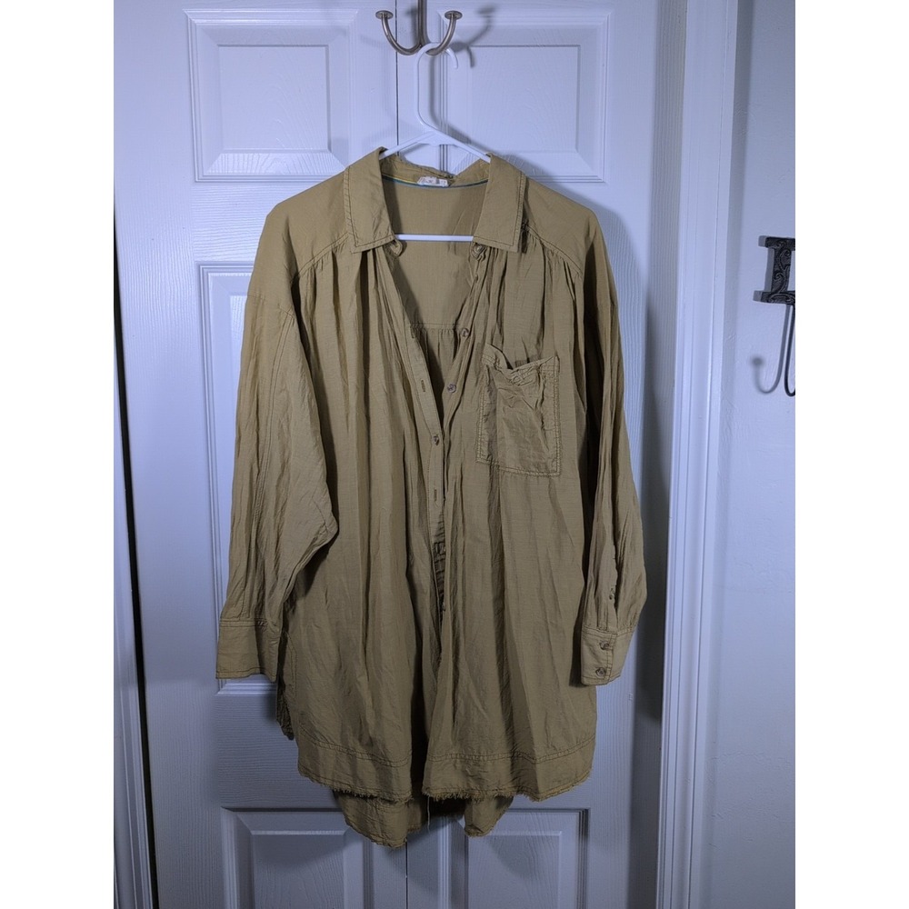 Anthropologie Pilcro Size M Distressed Long Sleeve Blouse